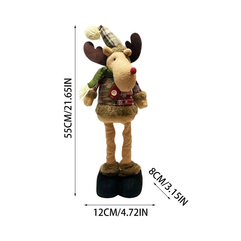 Christmas Dolls Tree Decor New Year Ornament Reindeer Snowman Santa Claus Standing Doll Navidad Decoration Merry Christmas Home