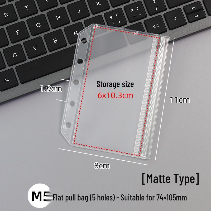 PVC Glitter Transparent A7/M5 Loose-Leaf Notebook & Storage Set