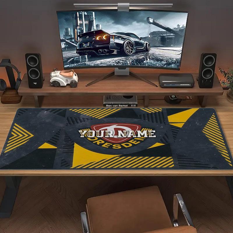 Dynamo Dresden Custom Name Large Size Mouse Pad Large Gaming Table Cushion Non-slip Laptop Tablet Big Mousepad XXL Mat Mini PC Playmat With Lock Edge