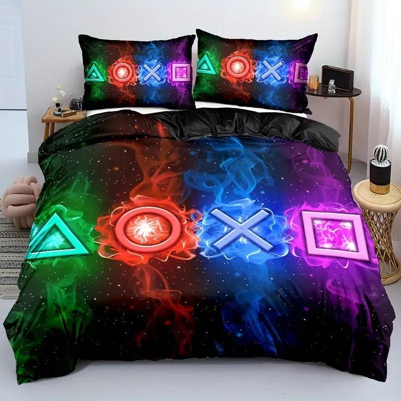 Cartoon Game Controller Comforter Cover 3D Hd Digital Printed Comforter Cover Set Bedding Kingsize Custom Designed Duvetcover