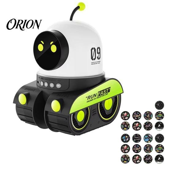 Rechargeable Projection Light Robot Car Projector with 6/12/21 Films, 6 Modes, 3 Educational Lamp Brightness Levels, Night for Bedroom Kids