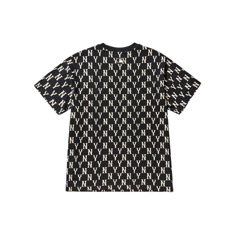 New MLB Base Logo T Shirts Unisex Black 3ATSM0114-50BKS