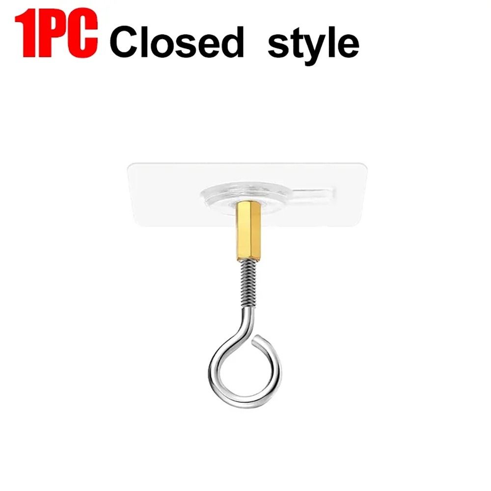 1Pcs Heavy Duty Plant Flower Pot Hanging Bracket Wall Mounted Seamless Transparent Hooks