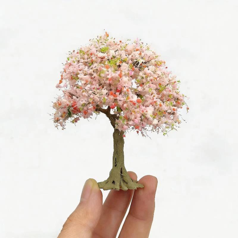 

Реалистичная пластиковая миниатюрная модель дерева с цветами, DIY ornament для ландшафта, железнодорожной диорамы, домашнего цветочного горшка, сцены