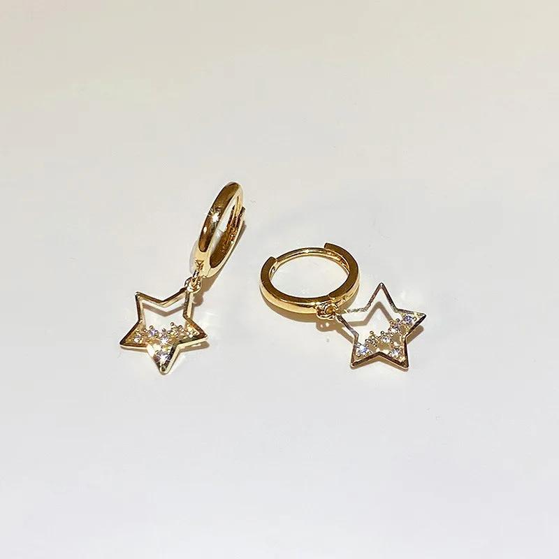 

Новая Мода Корейские Шарм Серьги-Подвески для Женщин Трендовые Простые Звезда Циркон Элегантные Цирконовые Аксессуары Подарки