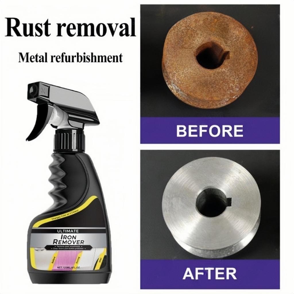 Car Rust Remover Spray - Wheel & Exhaust Pipe Iron Powder Cleaner