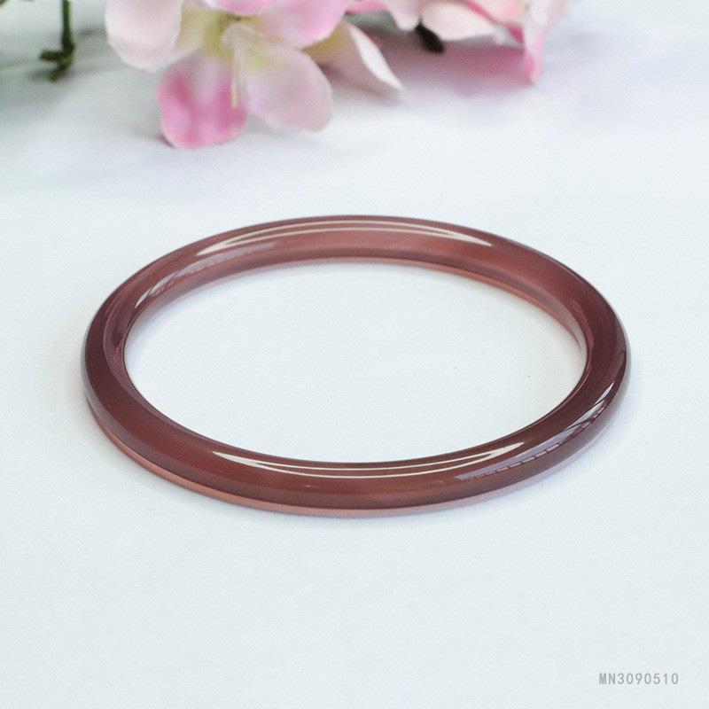 Smoke Agate Bracelet Round Bar Chalcedony Jingle Beauty Factory  S3090510 Multi Ring #54