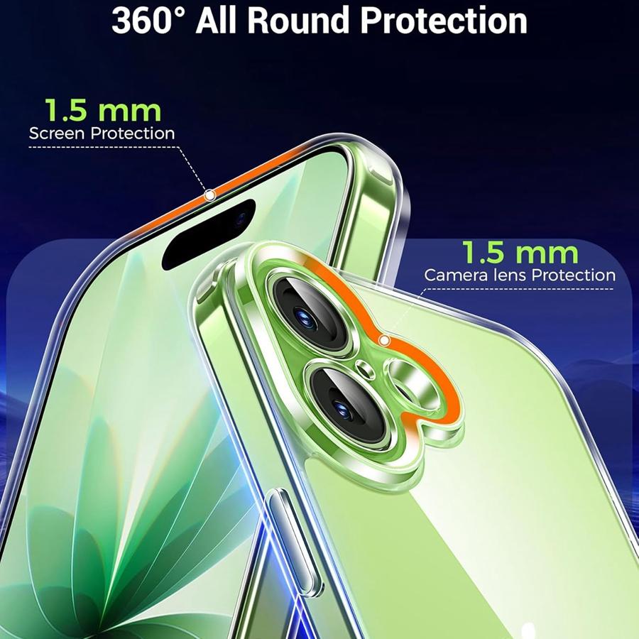 Kryt 3v1 pro iPhone 17 / 17 Pro Max / 17 Air /17 Pro/ Tvrzené sklo ochrana displeje + Tenký měkký TPU kryt na telefon Tvrdý PC Průhledný