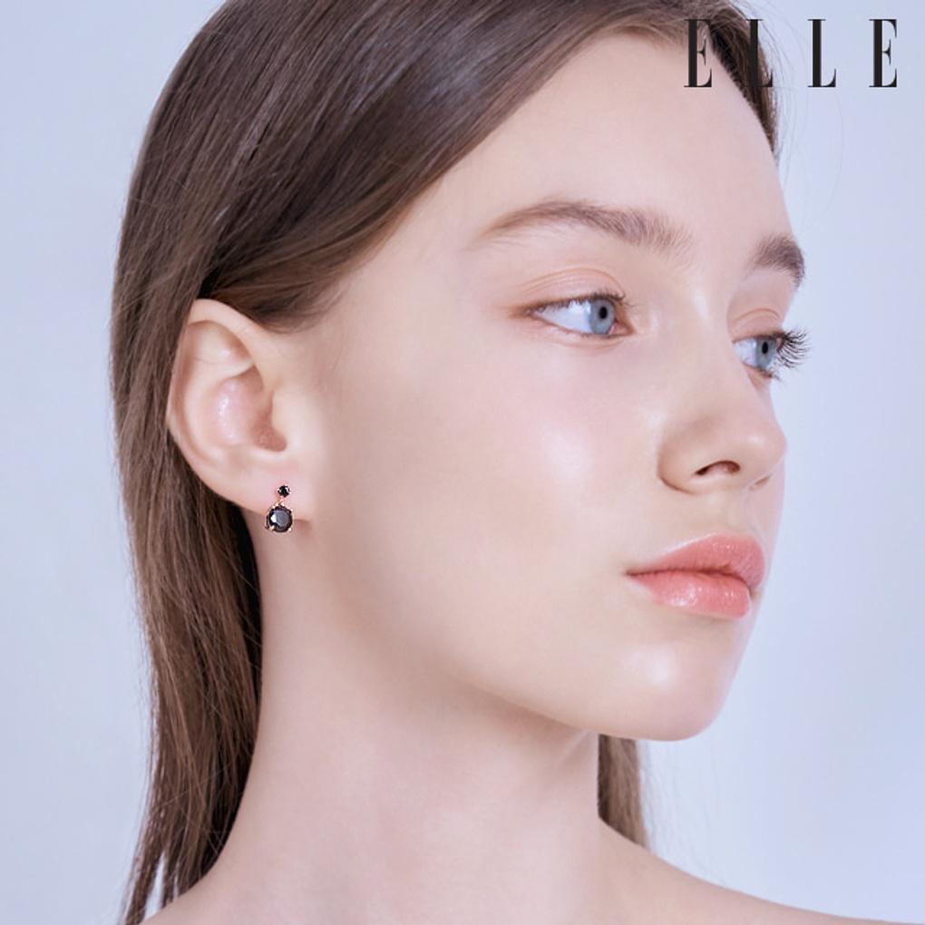 14K Gold Plated Double One Earrings (Gold Pin) ELGPEE432