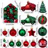 High-quality Plastic Christmas Ball Set Multicolor Suspensable Xmas Ornament Ball Xmas Baubles Party