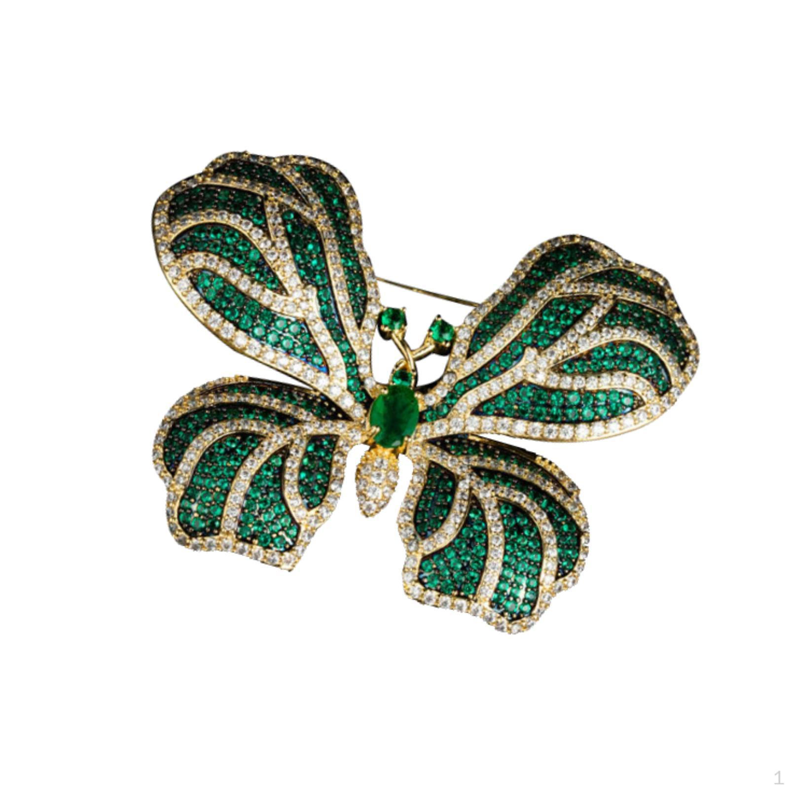 

Butterfly Brooch Pin for Women s Formal Attire зелений