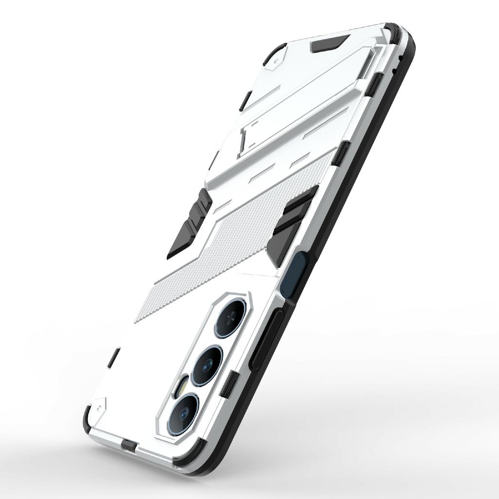 Pro Realme C65 4G Pouzdro PC+TPU Kryt telefonu proti poškrábání se skládacím stojánkem
