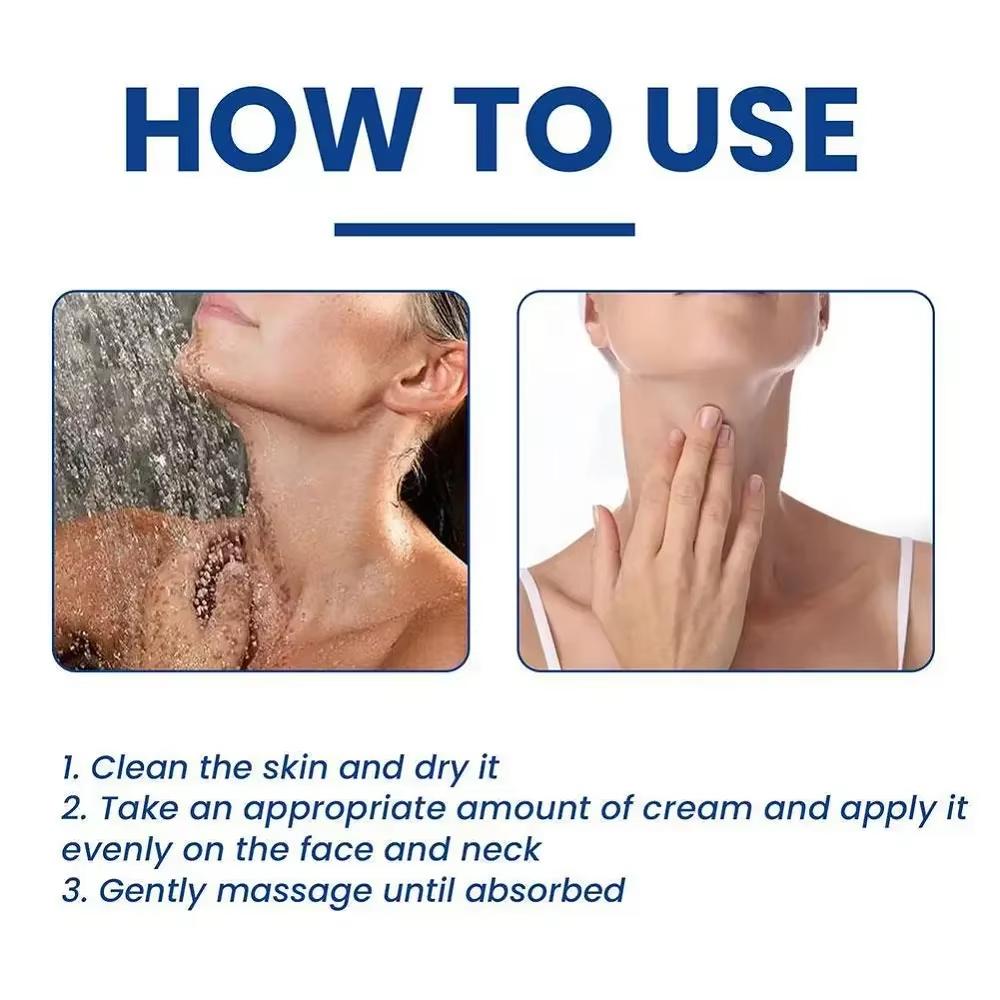 Lotion de soin raffermissante et blanchissante pour le visage, crème pour le cou au collagène hydrolysé, crème hydratante et rajeunissante pour le cou