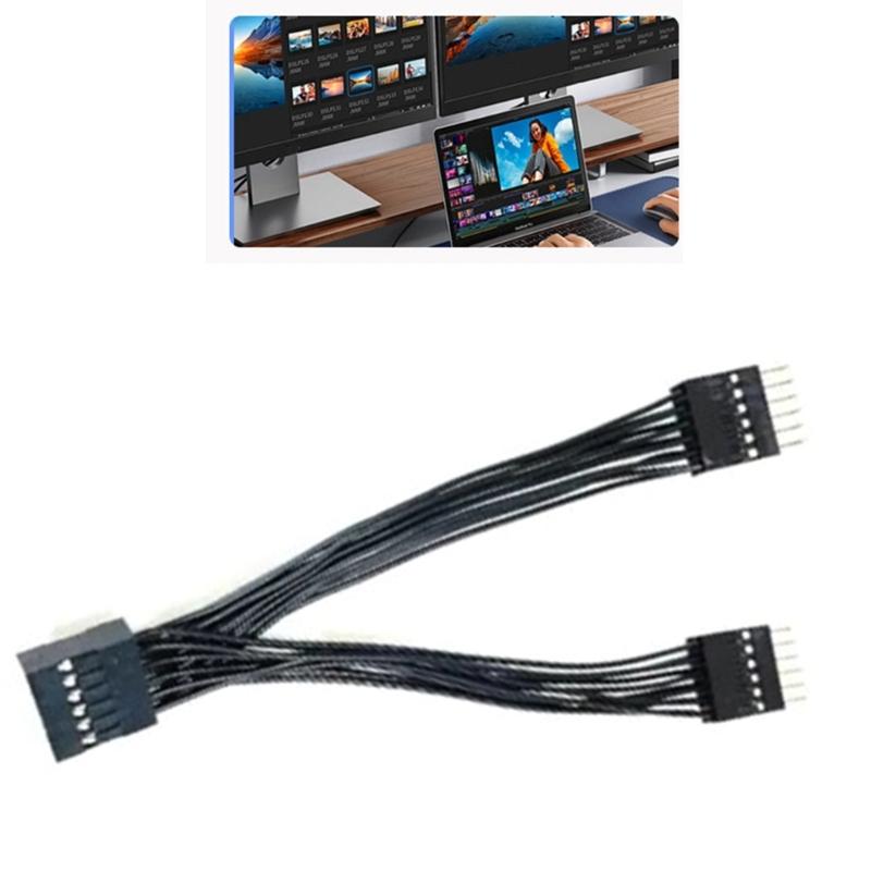 Plăci de bază Splittere Header USB 11 pini 1 Femelă la 2 Masculi Cabluri de extensie Adaptoare Desktop 11 pini Conectori HUB USB2.0