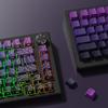Womier 133-Key Double-Shot Contour 4.0 PBT Light-Transmitting Keycaps with Side Carving and Cherry Profile for Mechanical Keyboards and PCs (Purple)
