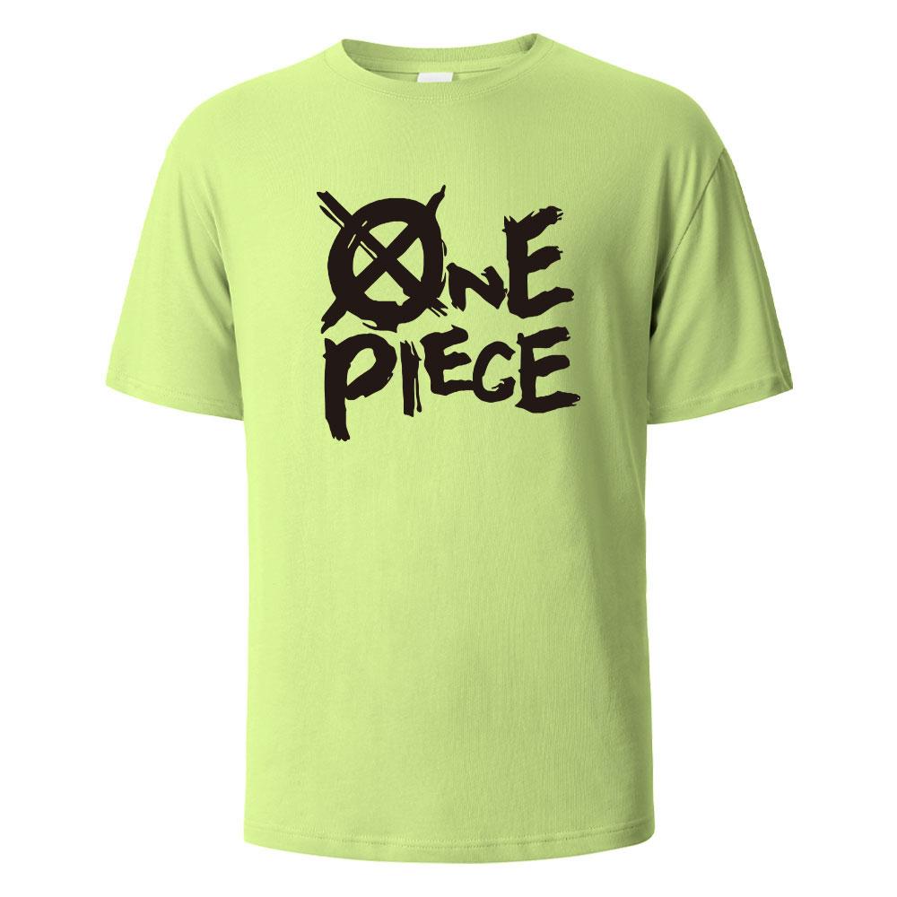 One Piece Print TShirt 100 Cotton Summer Tees For Men Women Oversize Casual Tops