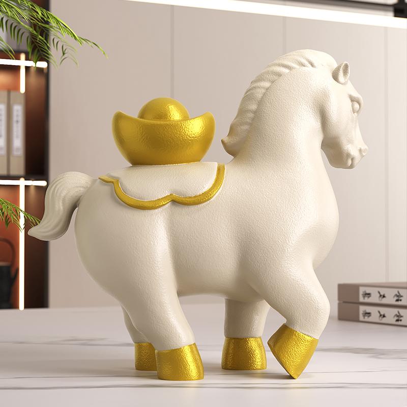 Lucky Figurines Get rich Horse sculpture Entrance Decoration Light luxury home decor Study office home decoration ornaments
