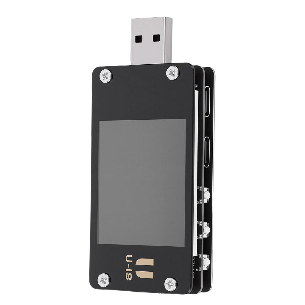 USB Tester 6.5A Voltage Current Power Detector USB Multimeter with 1.77 Inch LCD Screen Support for PD2.0 PD3.0 QC2.0
