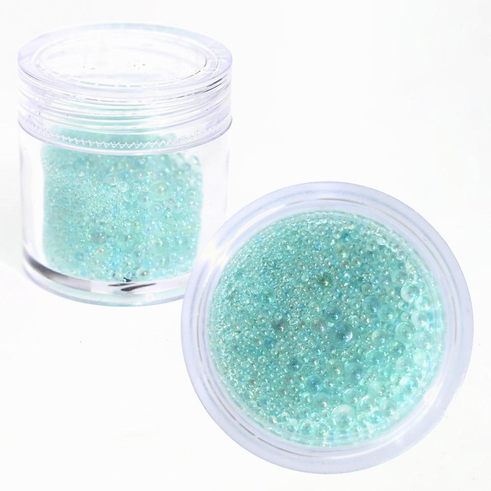 1 pot de 10 ml de perles de caviar 3D, strass, mini perles de verre, décoration d'ongles pour bricolage, soins des ongles, boule de cristal mixte sans trou