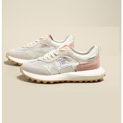 Mode Dames Lichtgewicht Sneakers Buitensport Ademend Mesh Comfortabele Hardloopschoenen Muffinzool Veters