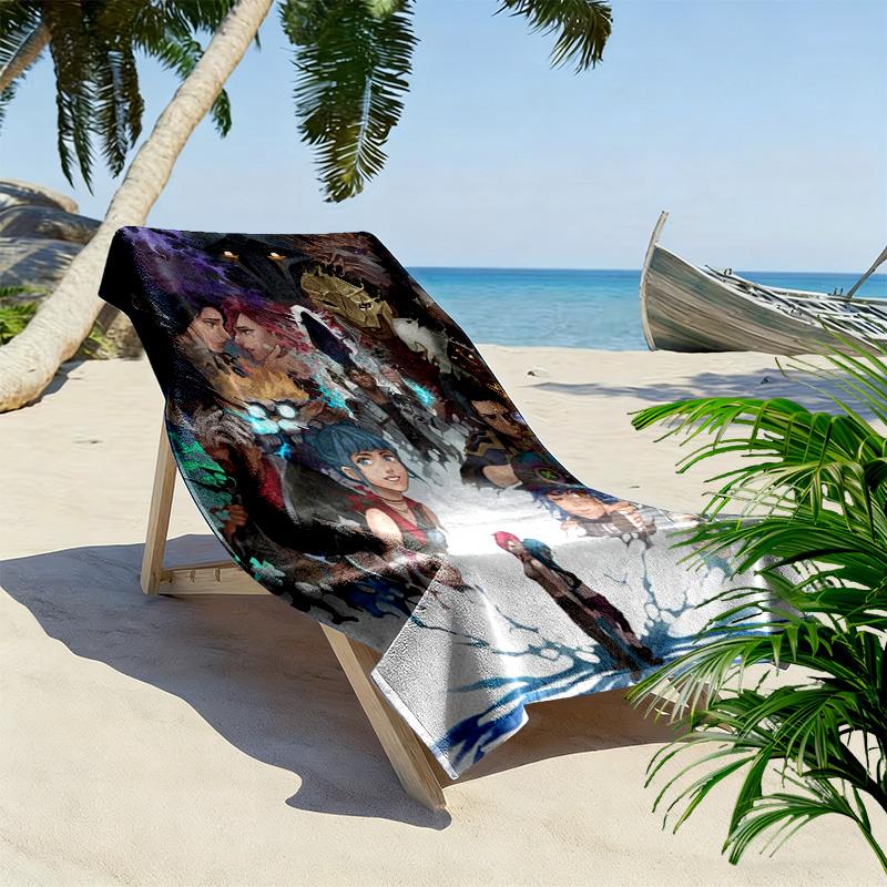 Enigmatic Glow: Mystical Eyes Tendrils beach towel Beach towel for vacation photos soft quick-drying swim towel seaside swim beach printing
