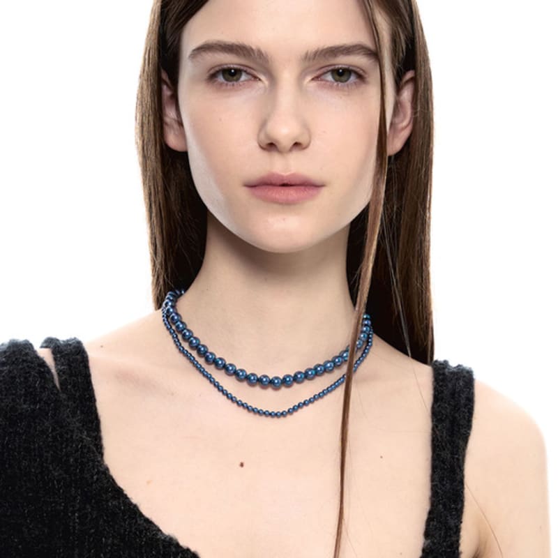 SENTIMENTS ESSENTIAL No.2 BLUE PEARL Necklace 925 SILVER