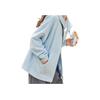 Anta Lifestyle Series Letter Print Zipper Hooded Long Sleeve Sweatshirt Women sweatshirt Blue 162238711-3