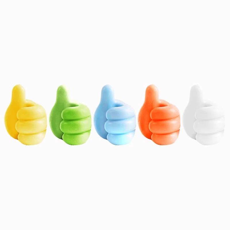 5/10Pcs Thumb Mini Cable Organizer Silicone USB Cable Management Clips Desktop Wire Manager Cord Holder Earphone Mouse Winder