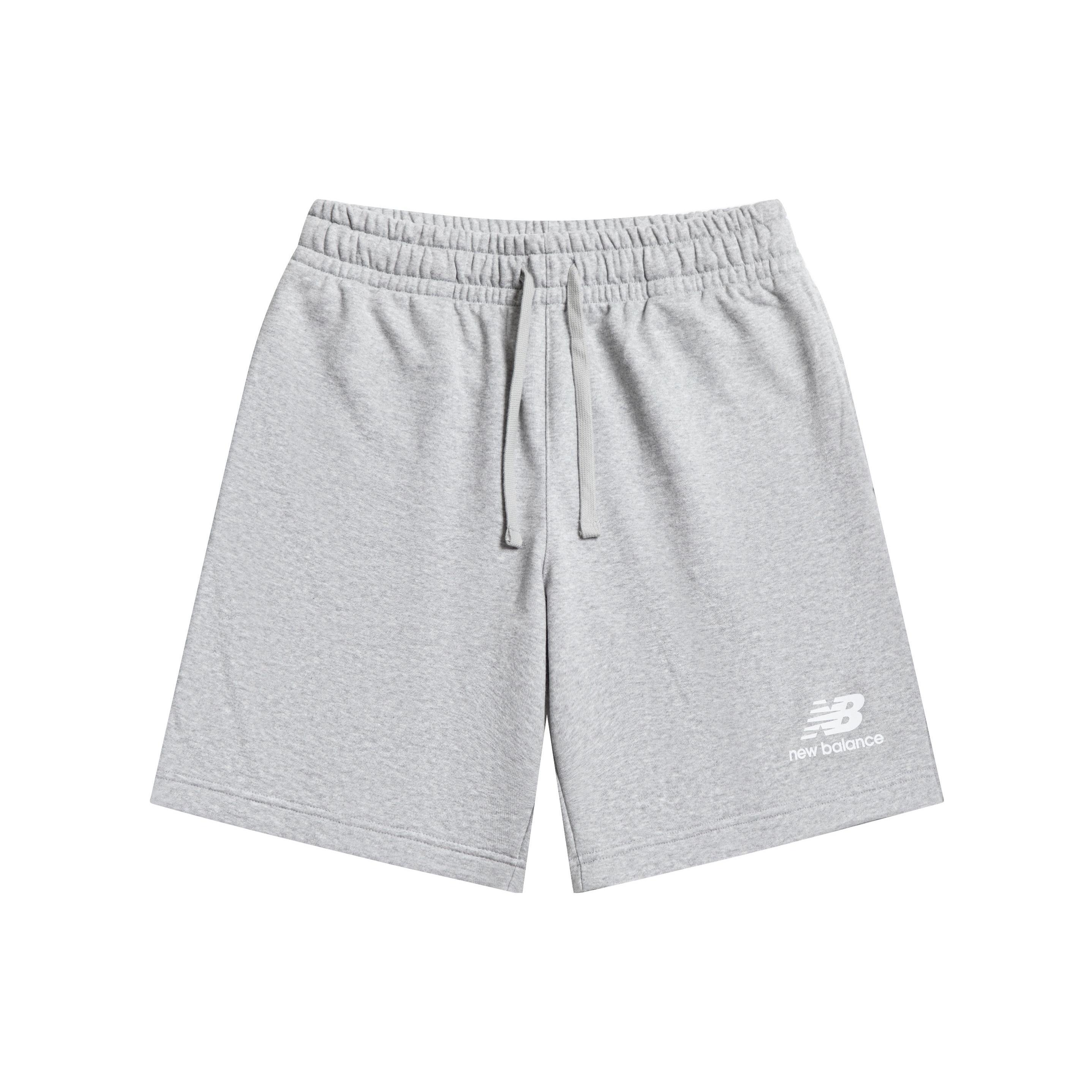 New Balance Essentials Stacked Logo French Terry Shorts Asia Sizing  Athletic Grey  Men s MS31540-AG XXL