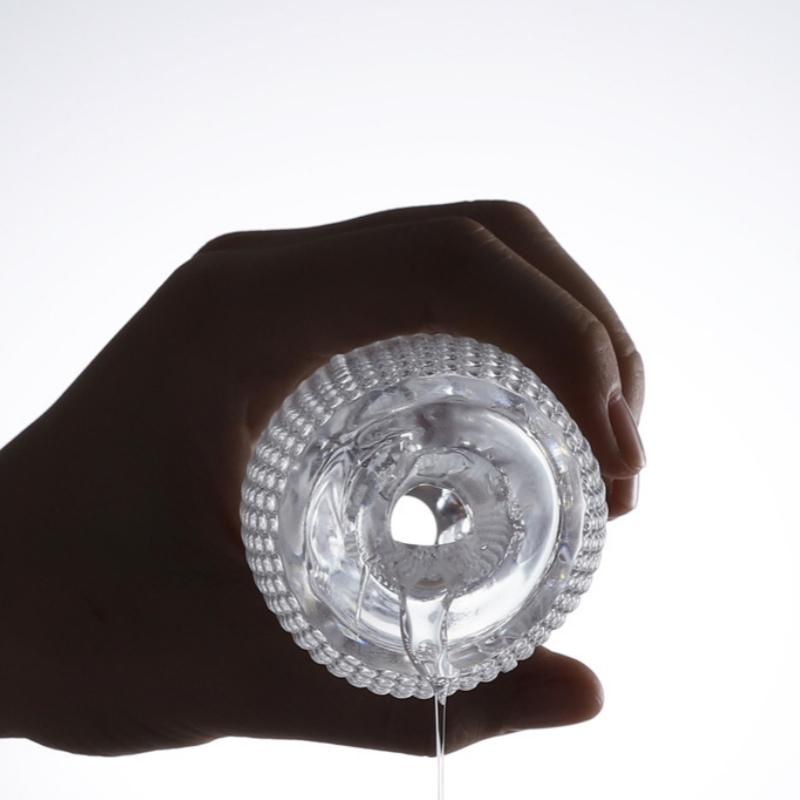 Transparent Male Masturbator Artificial Pussy Vaginal for Men 18 Glans Sucking Penis Pump Sex Toys Erotic Spikes Exerciser