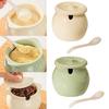 Large Capacity Ceramic Lard Jar High Temperature Resistant Condiment Container  Salt/Sugar