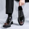 Men's formal derby leather shoes Classic British Design Style Groom's wedding or Casual party Thick soled shoes Quality New