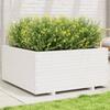 VidaXL Planter White 100x100x49.5 Cm Solid Pine Wood, Outdoor Planter, Flower Box, Tomato Planter, Planter 3282540