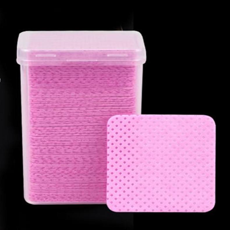 Lint-Free Eyelash Glue & Nail Polish Remover Pads - Anti-Clogging Wipes for Nail Art Tools
