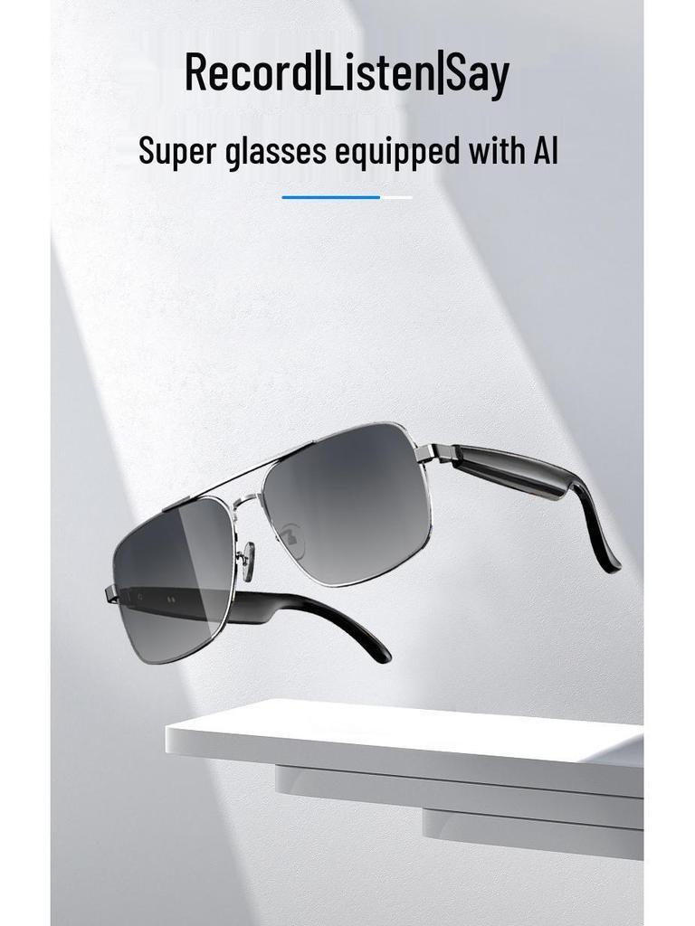 Smart AI Bluetooth Sunglasses with Multifunctional Headphones: Real-Time Translation, Calls, and Music Without Interference