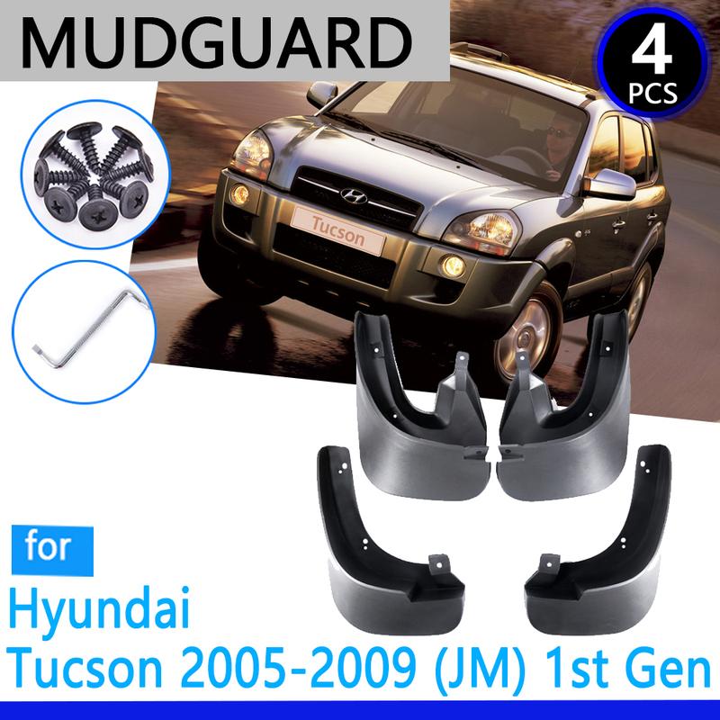 Mudguards fit for Hyundai Tucson JM 2005~2009 2006 2007 2008 Car Accessories Mudflap Fender Auto Replacement Parts