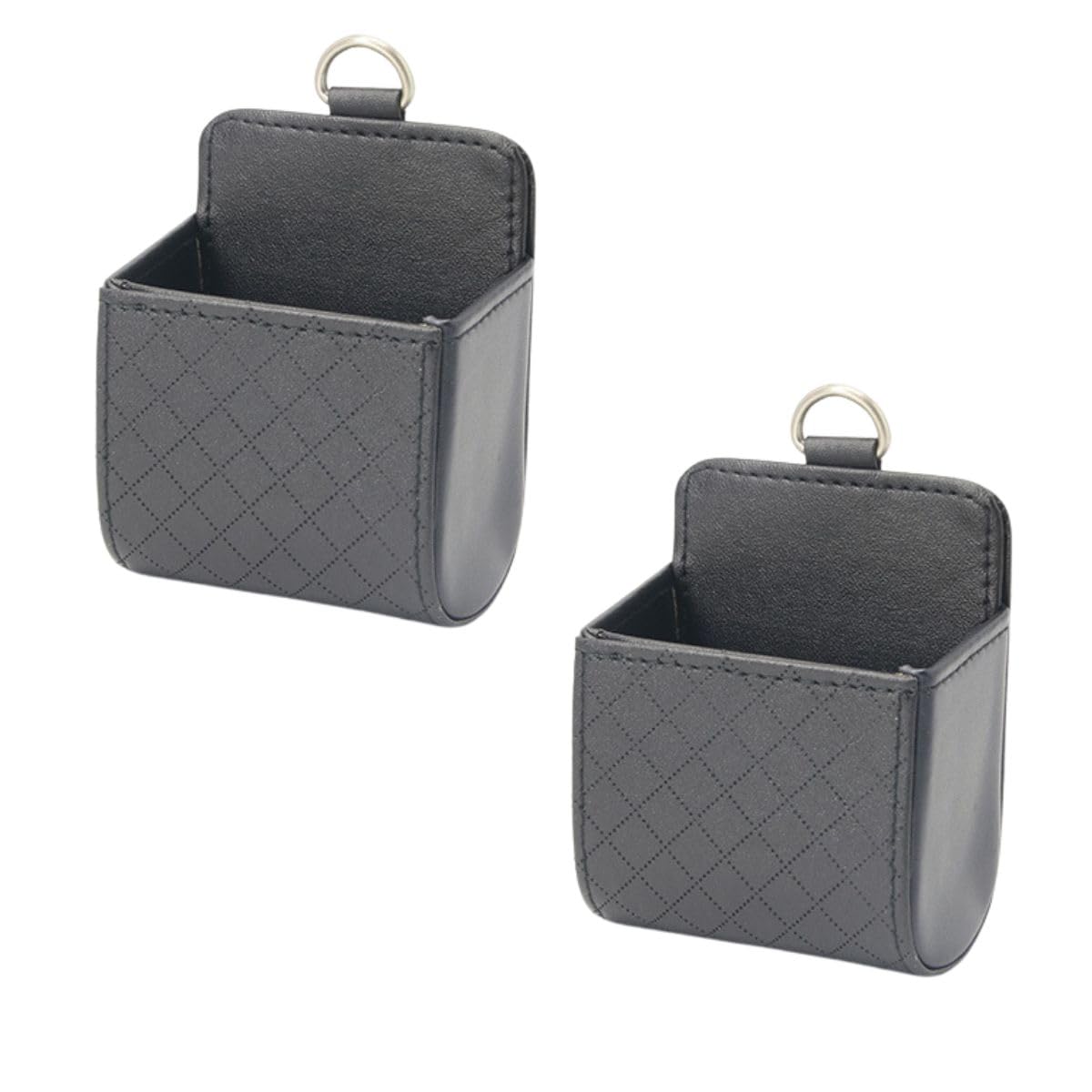 

RYUBOF Car Storage Set of Seat Side Gap Easy Car Interior Black Pockets, 2, Pockets, Storage, Installation, Accessories, Organization, (Black)