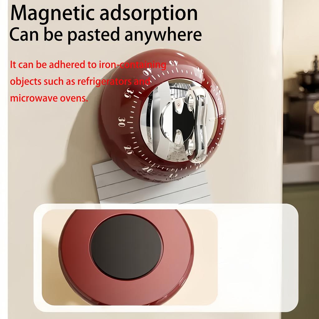 Timer with magnetic base,60minute timer setting and alarm function.Suitable for kitchen cooking,studying,exercise,multifunctional creative alarm clock