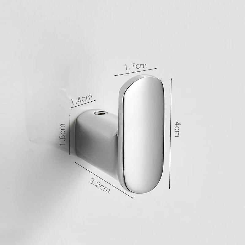 GOWKE Silver Adhesive Plastic Hooks (5-Pack)