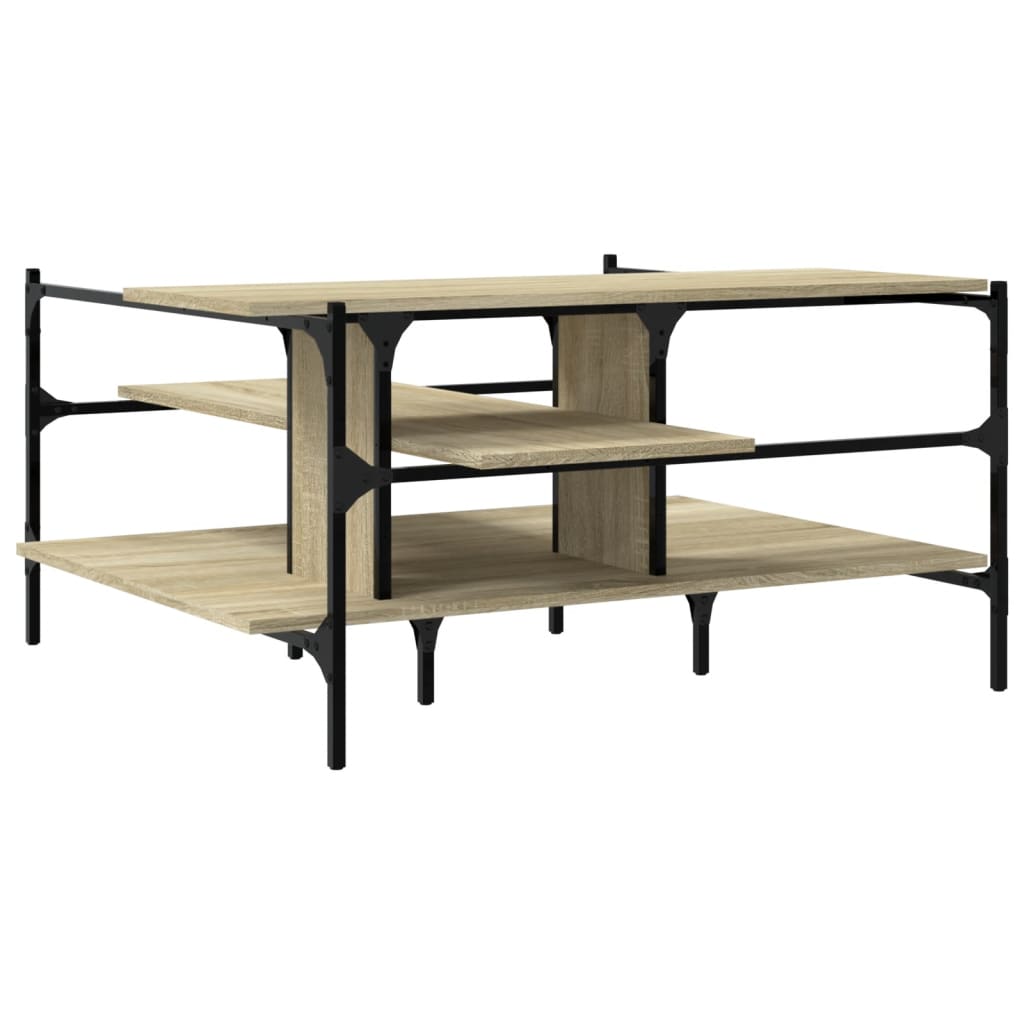  Coffee Table, Sonoma Oak 100x100x48.5 Cm, Wood-based