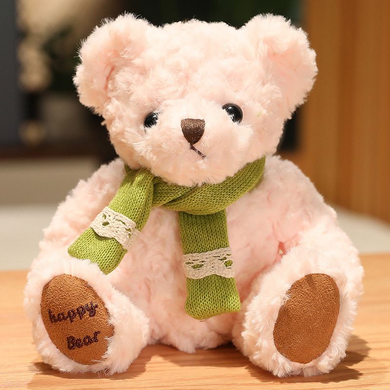 18cm Kawaii Scarf Bear Plush Toy Cute Hug Bear Boneca Urso Boneca Namorada Presente de Aniversário Boneca Travesseiro Presente de Natal Atacado