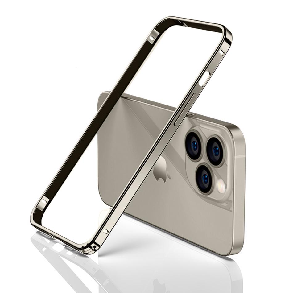 Light Alloy Bumper Case For For Iphone 12 13 14 Plus 1 16 17 Pro Max Thin Aluminum Metal Frame Protective Back Acccessories