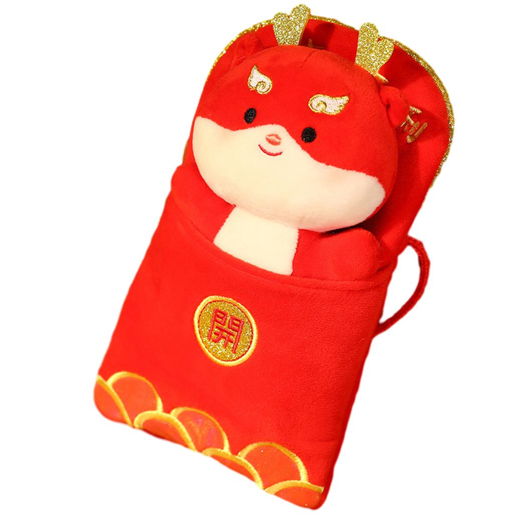 New Year Plush Doll Backpack Comfortable Stylish Festival Red Envelopes Holiday Supplies