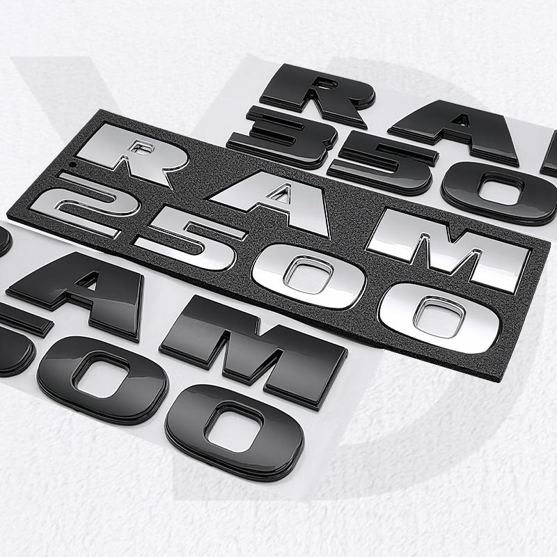 ABS Car Fender Emblem Stickers for Dodge RAM1500 RAM2500 RAM3500 RAM 1500 2500 3500 Logo Rear Trunk Badge Decals Accessories