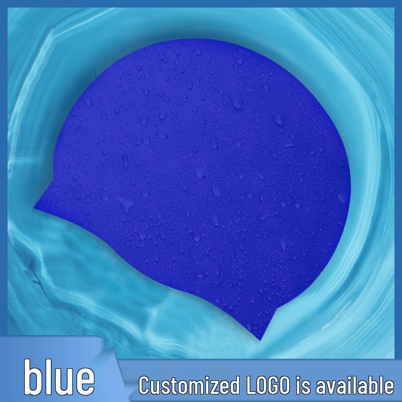 Adult & Children's Silicone Swim Cap - Unisex, Solid Color, Plus Size, Customizable with Logo