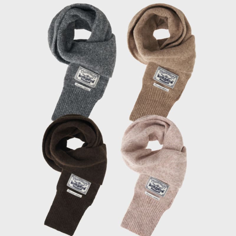 

NONLOCAL Mellow Petite Knit Muffler - 4Color Grey_FREE