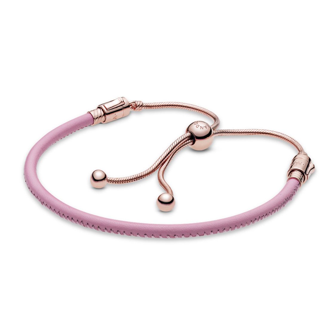 

Pandora Love Bracelet Adjustable Fashion Snake Chain Women bracelets Pink 589002C01 Box
