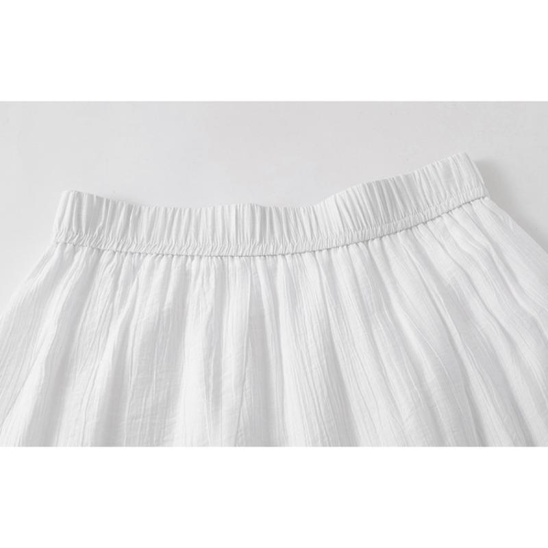 Women's Irregular Black Ear-edge Skirt Summer Style High-waisted Slimming Skirt for Plump Girls