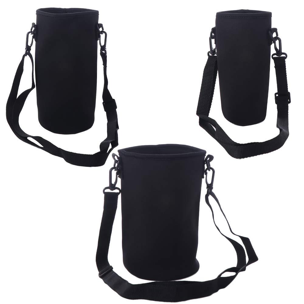 Black Sport Cup Covers Bag 18/36/64oz Water Bottle Carrier Mug Bottle Case Water Bottle