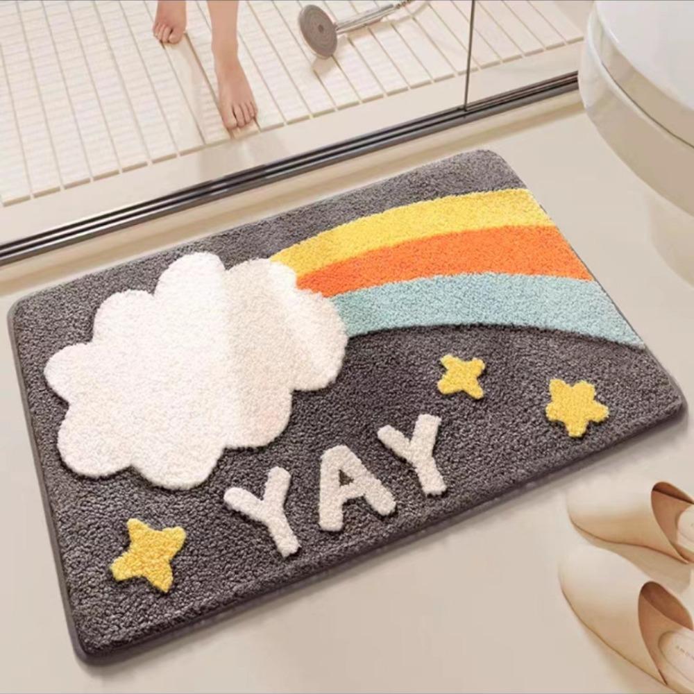 Non-slip Bathroom Floor Mat Microfiber Door Mat Kitchen Foot Mat Absorbent Carpet  Bathroom